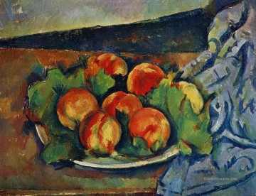 Impressionismus Stillleben Werke - Dish of Peaches Paul Cezanne Stillleben Impressionismus